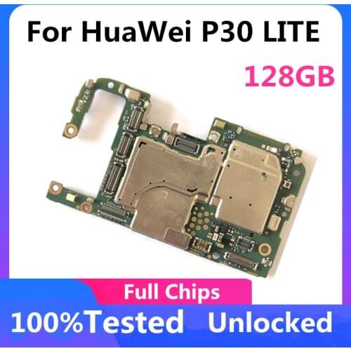 For HuaWei P30 LITE Motherboard Original Unlokced 128GB Logic Board WIth Full Chips Mainboard With Android OS System