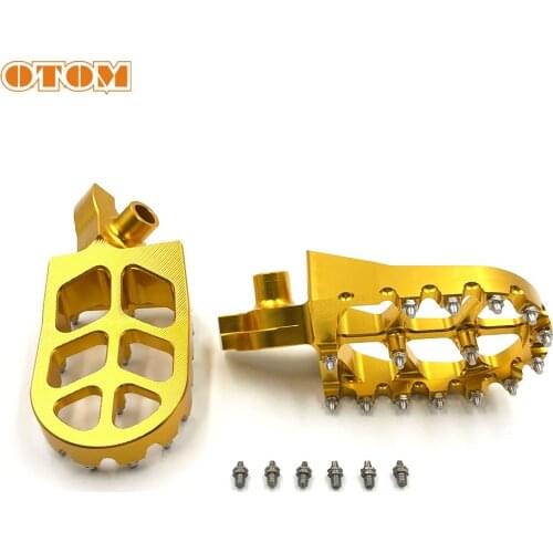 OTOM Motorcycle Front Footpegs Foot Rest Pedal Plate CNC Treadle For SUZUKI RMZ250 RMZ450 RMX450Z Off-raod Motocross Accessories