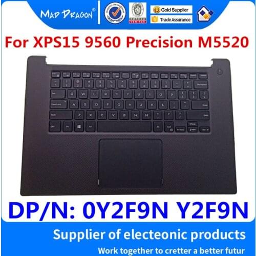 MAD DRAGON Brand laptop Palmrest Touchpad Assembly for Dell XPS 15 9560 M5520 0 86D7Y US keyboard GDT9F Speakers TX47W DC-IN