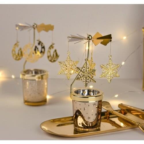 Candlestick Candle Decoration Candlelight Dinner Props Rotating Aromatherapy Candle Holder Home Furnishing Gift Candles