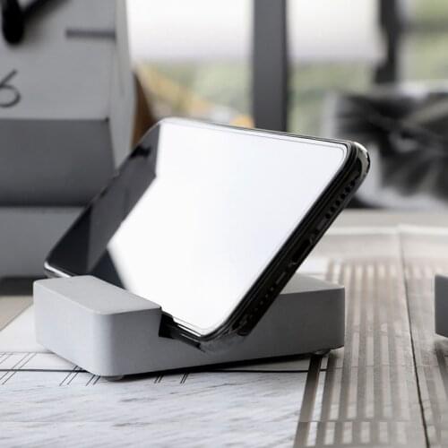 Simple multi-functional creative base office mobile phone support frame cement plaster supplies silicone molds
