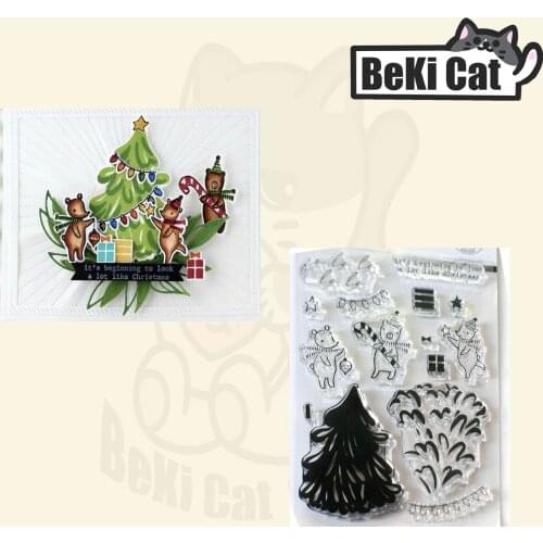 Christmas tree Clear Stamps for DIY Scrapbooking/Card Making Fun Decoration Supplies