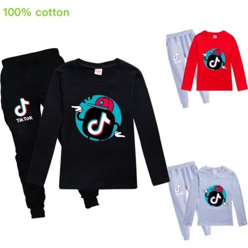TIK TOK Boys Shirt Baby Boy Clothing Winter Boy Outfit Chrismas Thanksgiving Outfits for Girls Teenage Girls Pants Suit