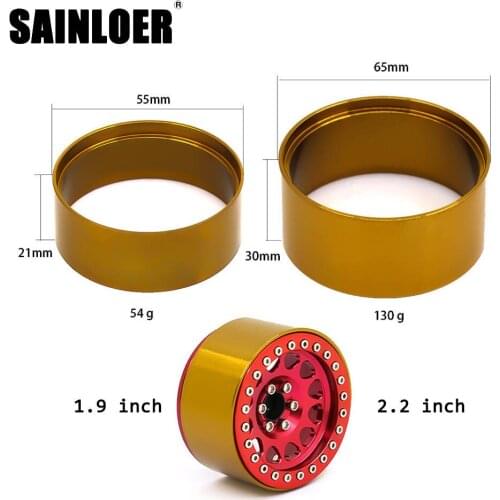 SAINLOER 1.9inch/ 2.2inch Beadlock Ring Wheel Rim Internal Counterweight Balance Weight forRC Crawler Wheel Hub Counterweight