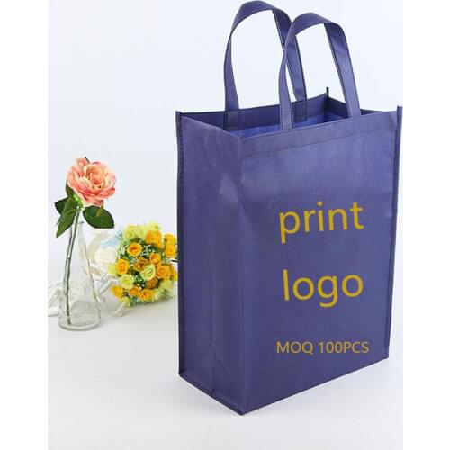 100pcs Custom Logo tote bags Shopping bags Shoes Clothes handbags