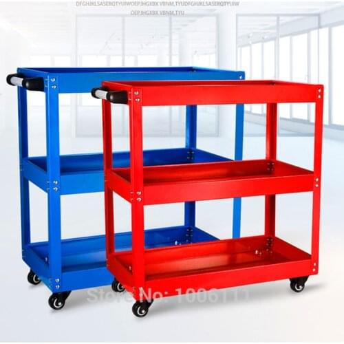 Thicker Type Three-storey Multi-functional Mobile Vehicle Repair Tool Trolley For Workshop