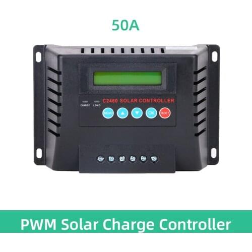 LCD PWM Solar Charge and Discharge Control 50A 12V 24V Battery Controller