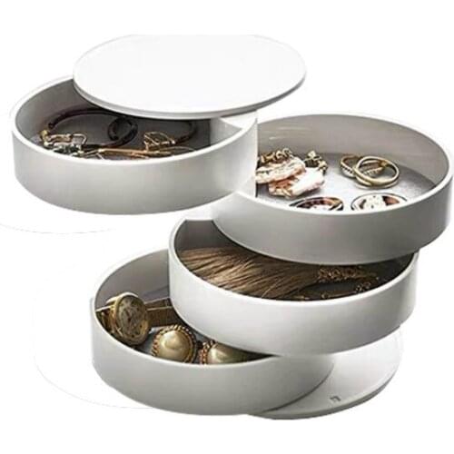 Rotating Jewelry Box Bracelet Head Rope Necklace Finishing Multilayer Jewelry Petal Bracelet Storage Box MJ1019