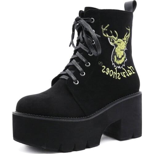 New Arrival Womens Ankle Boots Sexy Party Platform Pumps Shoes Lady Size 40 41 42 qq053