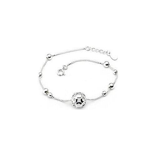 Hot Sale Promotion 2016 New Little Round Ball 925 Sterling Silver Anklets for Women Jewelry Gift