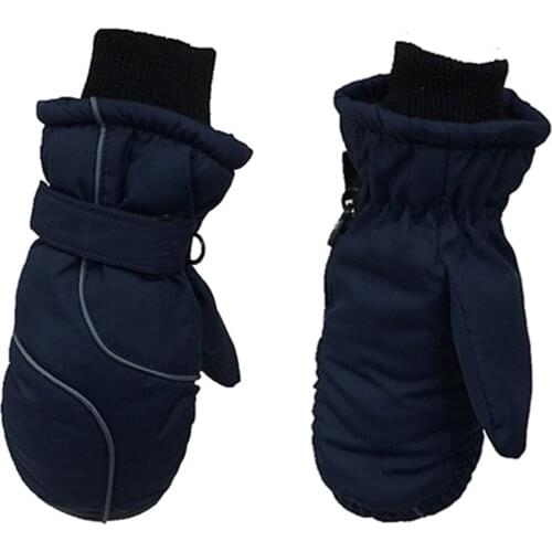 1Pair New Fashion Children Kids Winter Snow Warm Gloves Boys Girls Ski Windproof Waterproof Thicken Mittens Keep Finger Warm