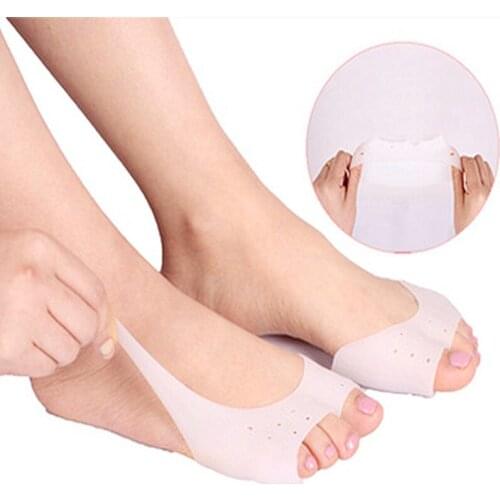 1 Pair Silicone Toe Sleeve Foot Protection Ballet High Heels Hallux Valgus Gel Protective Protector Care Tool Massge Toe Pad