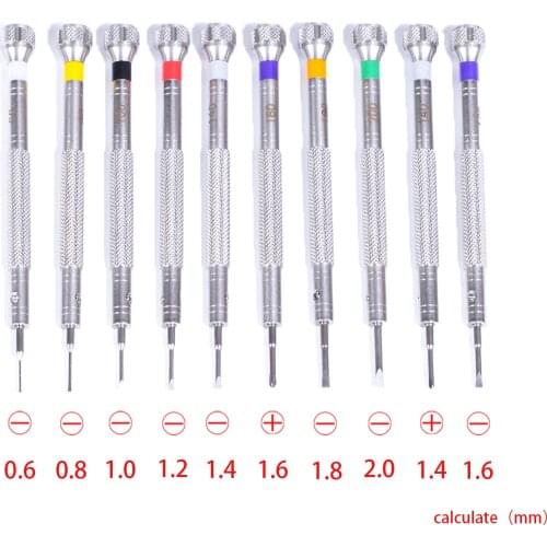 10Pcs 316# Stainless Steel Watch Screwdriver Set Precision Watchmaker and Jewelry Screwdrivers Tools