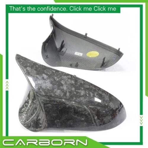 For BMW M Series F80 F82 F83 2014 Up Replacement Dry Carbon Fiber Silk Weave Body Side Rear View Mirror Cover-Right Hand Drive