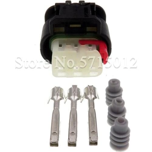 3 Hole 1488991-6 Automotive Engine Sensor Plug Radar Connector Waterproof Cable Socket For Toyota