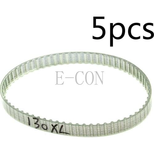 5pcs 130XL Timing Belt L039 65Teeth Width 0.39inch(10mm) with White Prusa Mendel Cords PU XL Positive Drive Pulley for Motor