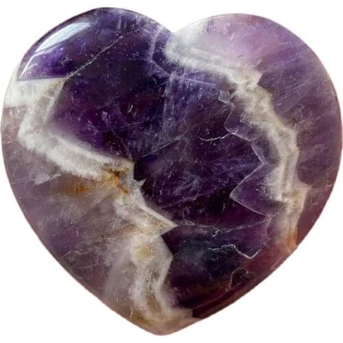 5cm NATURAL PRETTY Dream Amethyst QUARTZ CRYSTAL HEART HEALING