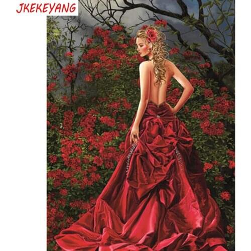 5D DIY square/round Diamond painting Beauty and rose flower Cross Stitch Diamond Embroidery Pattern Rhinestone J3082