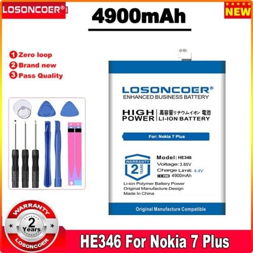 LOSONCOER HE 346 HE346 4600mAh Battery For Nokia 7 Plus 7Plus 7P N7P N 7P N7 P Battery
