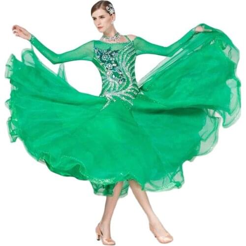 B-17257 Adult womens new ballroom dance dress waltz tango dance costumes for competition