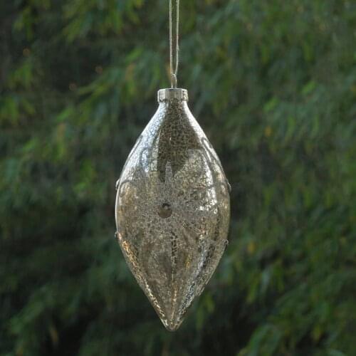 100pcs/pack 6*12cm Small Size Cone Shaped Glass Pendant Christmas Day Decoration Wedding Hanging Prop Tree Ornament