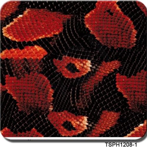 Free shipping CSH1208-1 0.5MX10M Red Snake Skin Liquid Image Hydrographic Films Water Transfer Film Dipping Film