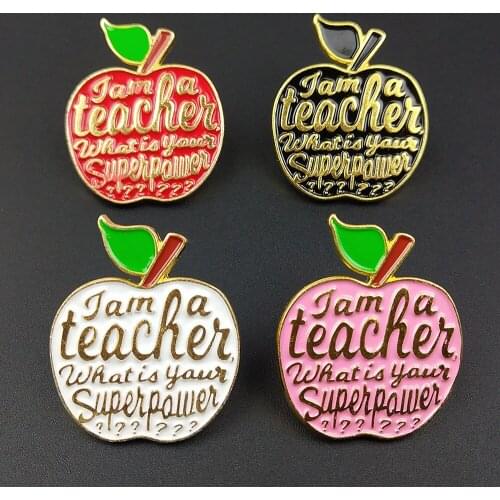 Fashion Apple Enamel Pins Brooches backpack Badges Bags Kids Metal Pin Gifts For Friends Jewelry Brooch DIY Clothes Hats