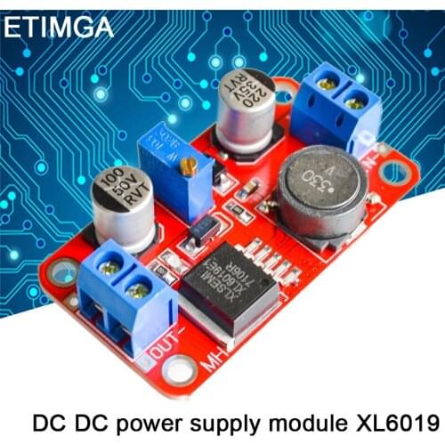 DC DC boost power supply module XL6019 voltage stabilized power supply module output 5V/12V/24V adjustable