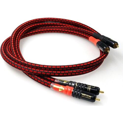 DIYLIVE Germany WBT-0144 gold plated signal wire plug RCA lotus head fever power amplifier plug audio wire RCA signal wire