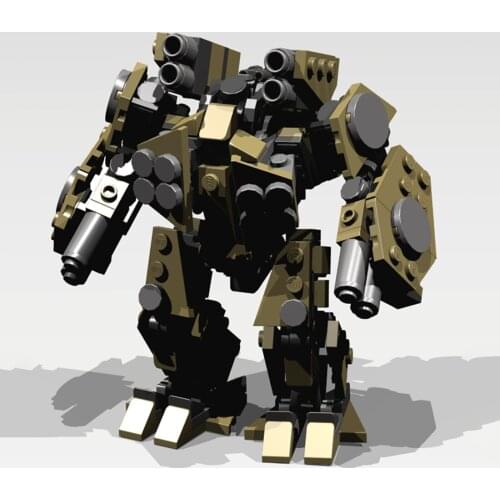 245Pcs STEM MOC Heavy Fighting Mecha Bricks Small Particle Building Blocks Educational Toy Set
