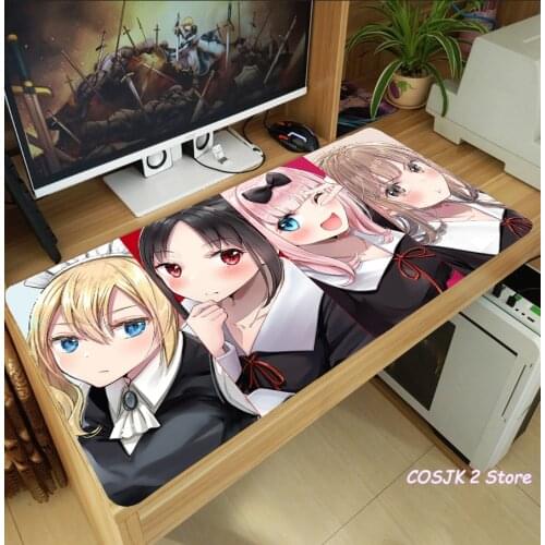 Anime Kaguya-sama: Love Is War Shinomiya Kaguya Mouse Pad Thicken Laptop Gaming Mice Mat Desk Keyboard Mat Anti-Slip Playmat