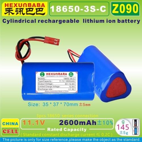 [Z090] 11.1V / 12.6V 2600mAh Rechargeable Li-ion battery for robot vacuum Cleaner / Sweeper;ECO;CEN250;V700;ml009