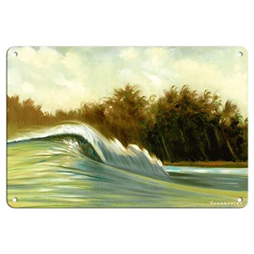 Shimmer - Breaking Wave - from an Original Color Painting by Wade Koniakowsky - Metal Tin Sign