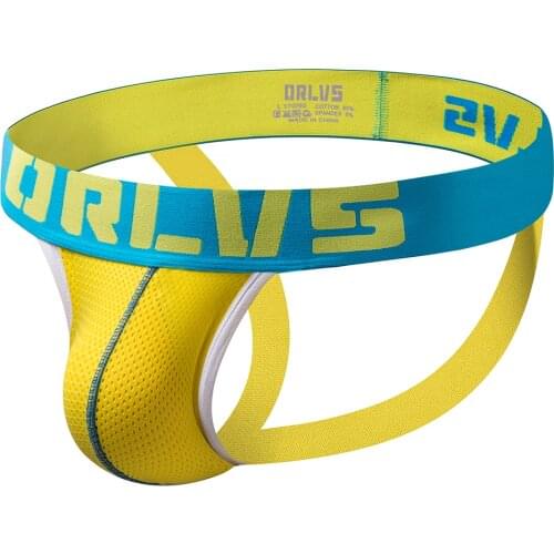 ORLVS Mens Panties Underwear Jockstrap Briefs Slip Homme Sexy Underwear Men Underpants Cotton Briefs Thongs Gay Underwear