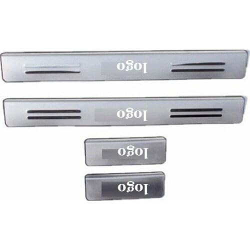 For Car Styling Tucson 2006-2014 Accessories Door Sill Protector Scuff Plates Stainless Steel Pedal Stickers