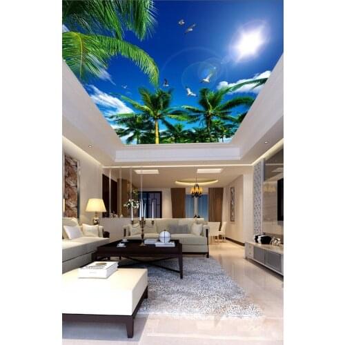 3d wallpaper custom mural non-woven 3d room wallpaper blue sky white cloud sea gull ceiling murals 3d wall murals wallpaper