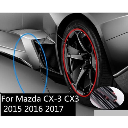 Car Wheel Trim Alloy Wheel Arch Protector Rim Guard Adhesive Roll Anti-collision strip For Mazda CX-3 CX3 2015 2016 2017