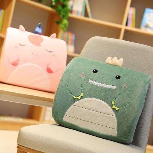 Cartoon Animal Office Cushion Waist Cushion Pillow Plush Car Waist Cushion Waist Cushion Memory Foam Cushion Waist Comfortable