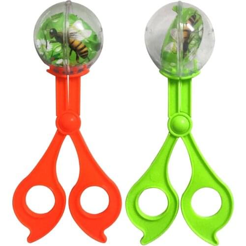 Insect Scissor Clamp Plastic Insect Tweezer Portable Outdoor Nature Exploration Scissor Color Random