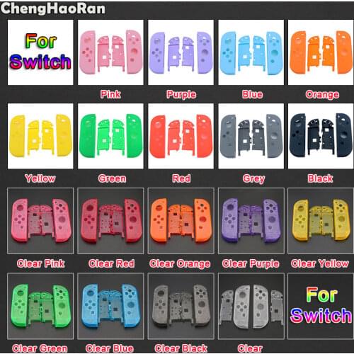ChengHaoRan DIY Plastic R L Housing Shell Case Cover for Nintendo Switch NS NX Joy-Con Controller Transparent Right Left Shell
