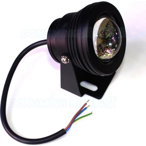 Factory price underwater led lights waterproof IP68 red green blue black body convex lens underwater led lamp with super bright