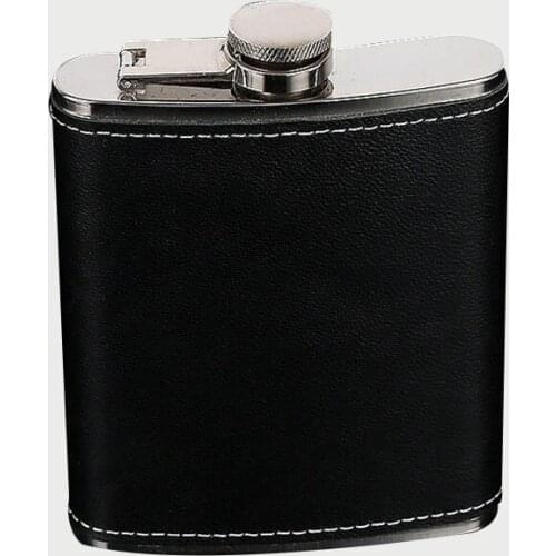 Portable Stainless Steel Hip Flask Flagon Whiskey Wine Pot Bottle Gift 5/6/7/8/9 Oz with Leather Holder SUB Sale