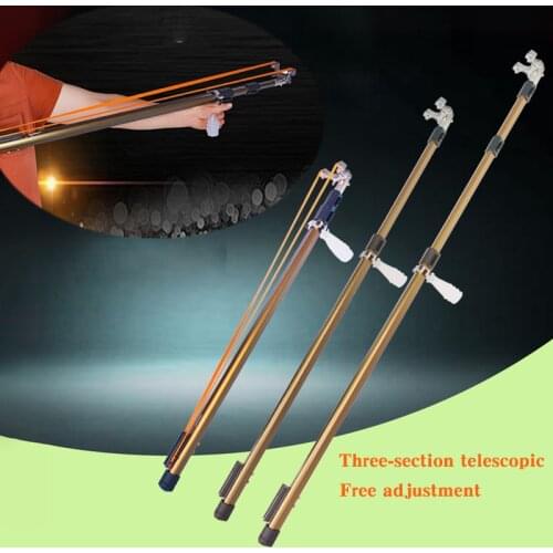 Telescopic Slingshot Set with Laser Flashlight Fish Wheel Metal Material Three-section Long Rod Powerful for Outdoor Hunting