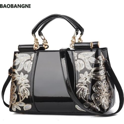 New Embroidery Women Bag Leather Purses and Handbags Luxury Shoulder Bags crossbody bags Female Bag for Women handbag