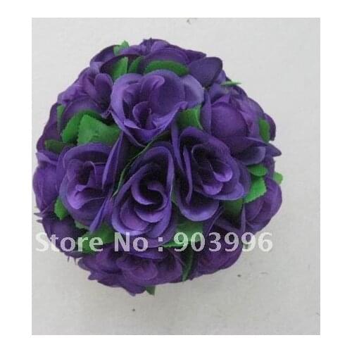 SPR 15cm dia.wedding kissing flower ball with leaves,party decoration flower ball,celebration flower decoration ball