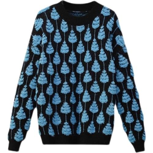 2021 Spring Sweater Cute Preppy Style Pullover Christmas tree Full Sleeve Knitted Top Clothes For School Femal Jumper Autumn