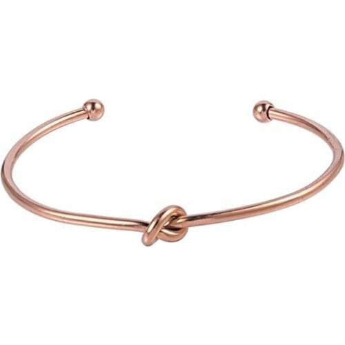 RIR Rose Gold Tie the Knot Bracelet Bridesmaid Bracelet Bangle Promise Simple Gifts For Women