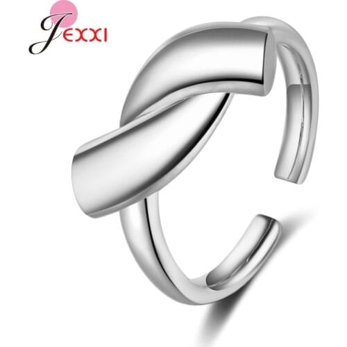 Vintage Unique Design 925 Sterling Silver Ring Thick Knot Female Opening Finger Ring For Women Girl Fine Jewelry Bijoux