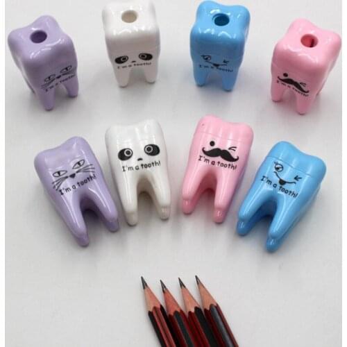 1Pc Creative Teeth Shaped Pencil Sharpener Cute Manual Pencil Cutter Student Children Sharpener Office Stationery Supplies Gifts