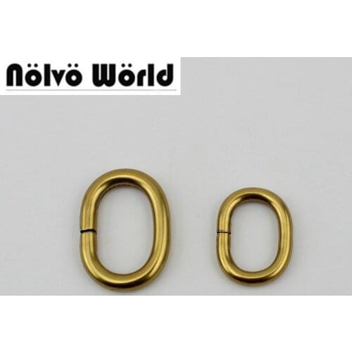10pcs 50pcs Non-welded Oval Ring 19mm 25mm Special gold Alloy Strapping Webbing Pets Collar Backpack Bag Parts Accessories